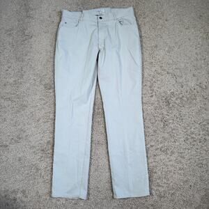 Peter Millar Pants Mens 38x34 Golf Performance 5 Pocket Chino EB66 Ivory